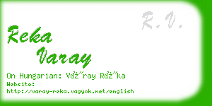 reka varay business card